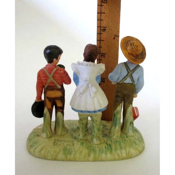 Vintage Norman Rockwell Young Man's Fancy Figurine Gorham Bone China Collectible - Picture 5 of 6